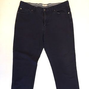 Peter Milar men’s chinos in blue.